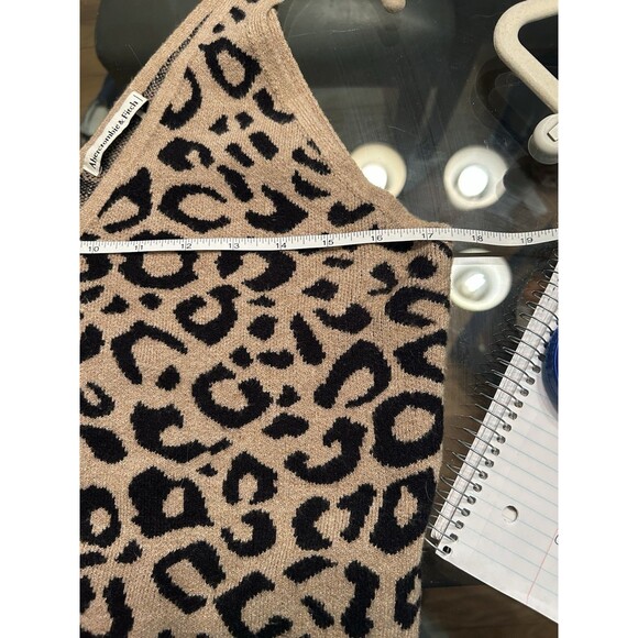 Abercrombie & Fitch Knit Tank V Neck Cheetah Print Crop Size XL - Picture 7 of 7